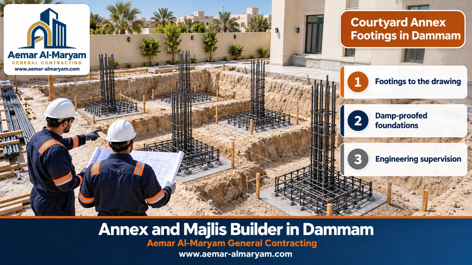 Courtyard Annex Footings in Dammam