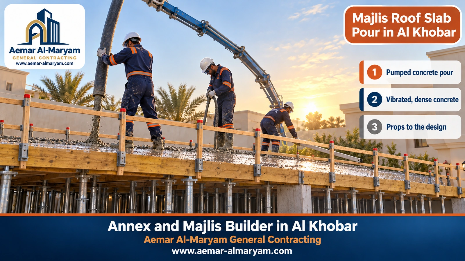 Majlis Roof Slab Pour in Al Khobar
