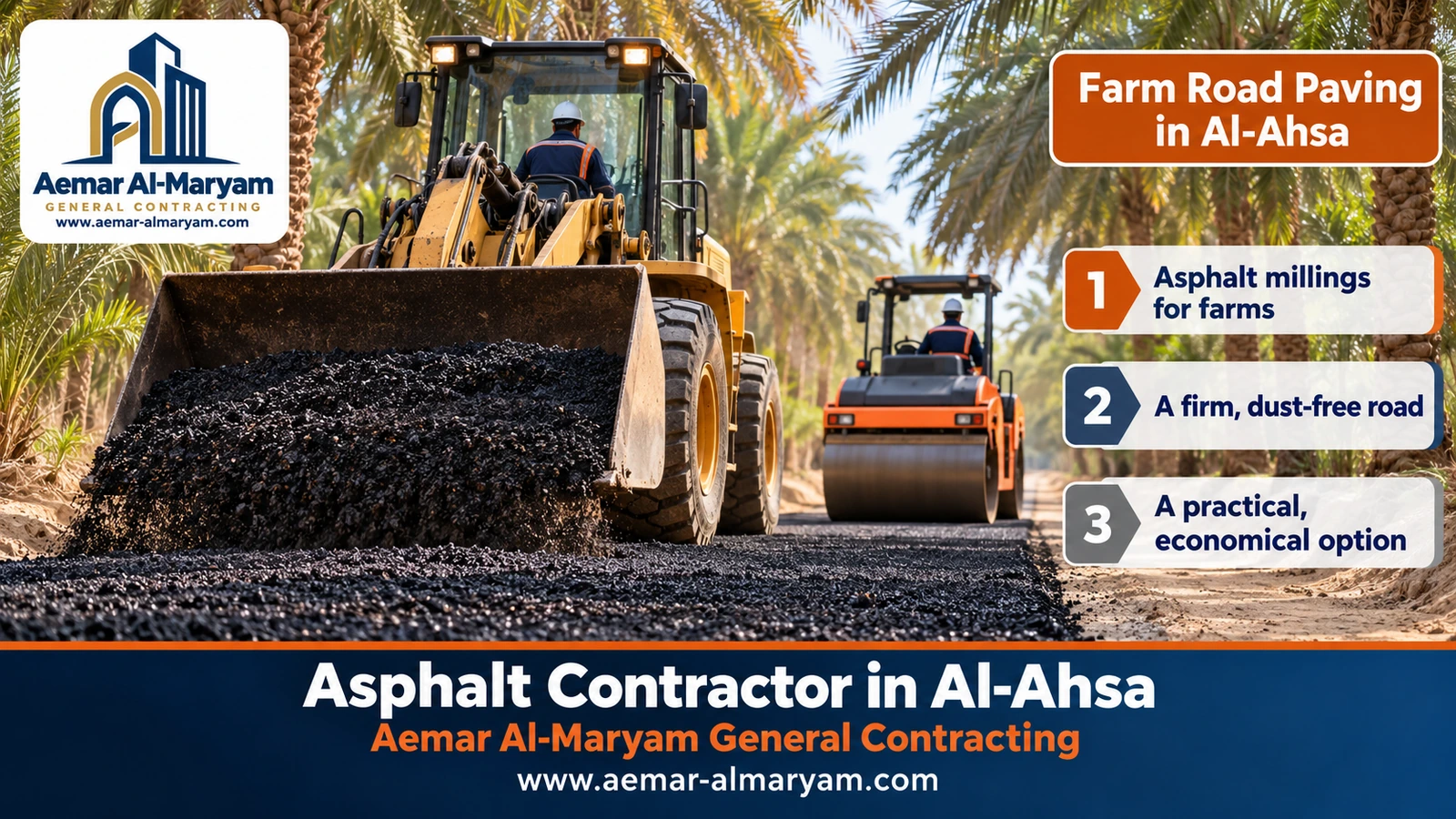 Farm Road Paving in Al-Ahsa