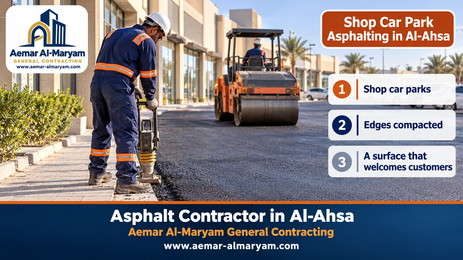 Shop Car Park Asphalting in Al-Ahsa