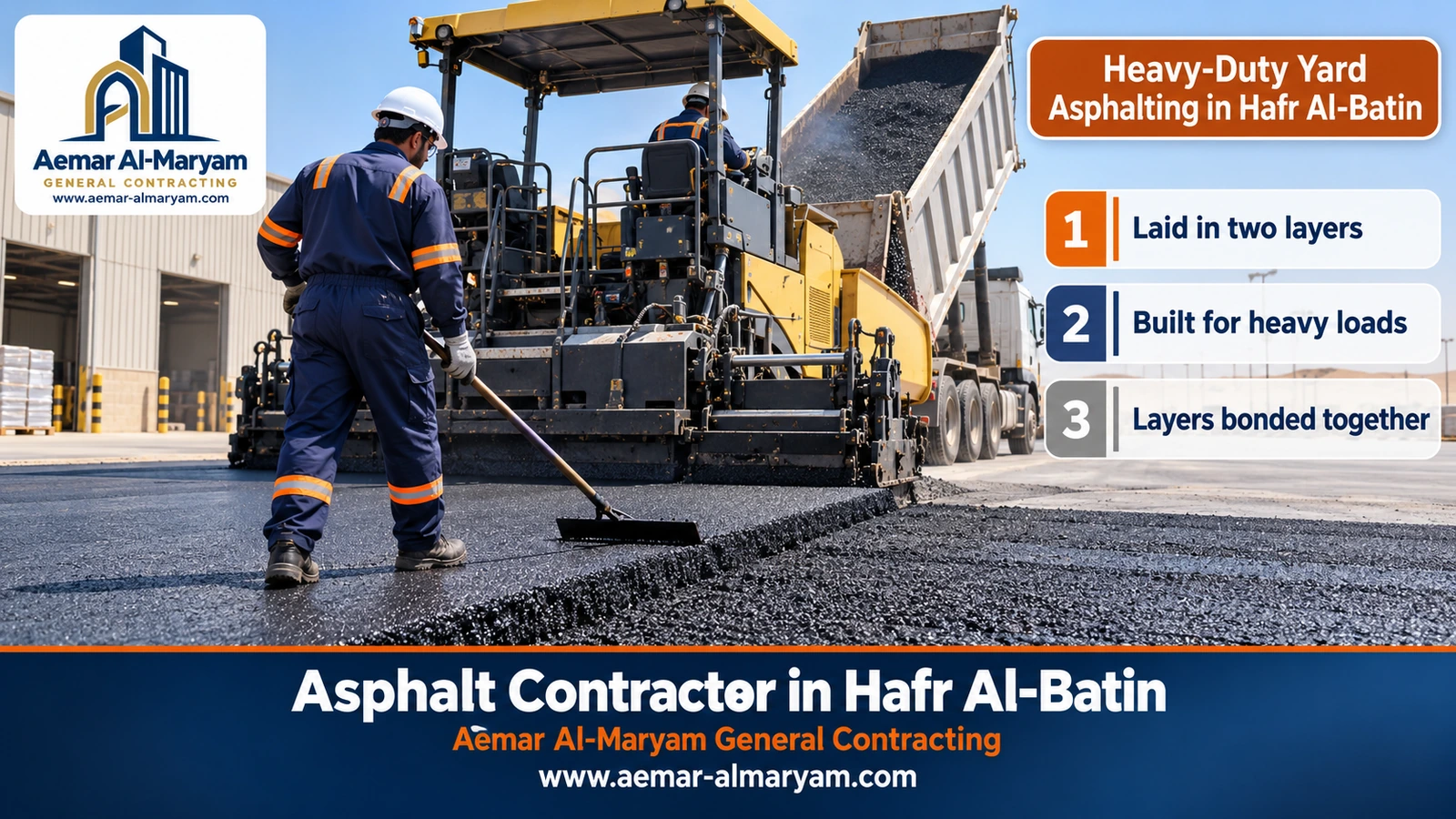 Heavy-Duty Yard Asphalting in Hafr Al-Batin
