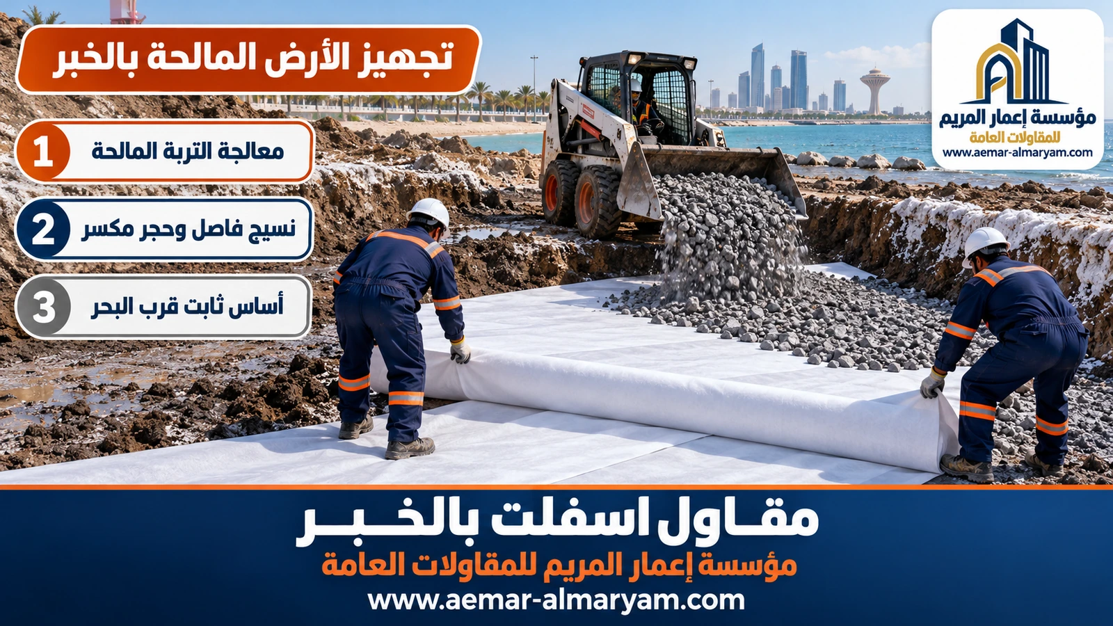 تجهيز الأرض المالحة بالخبر