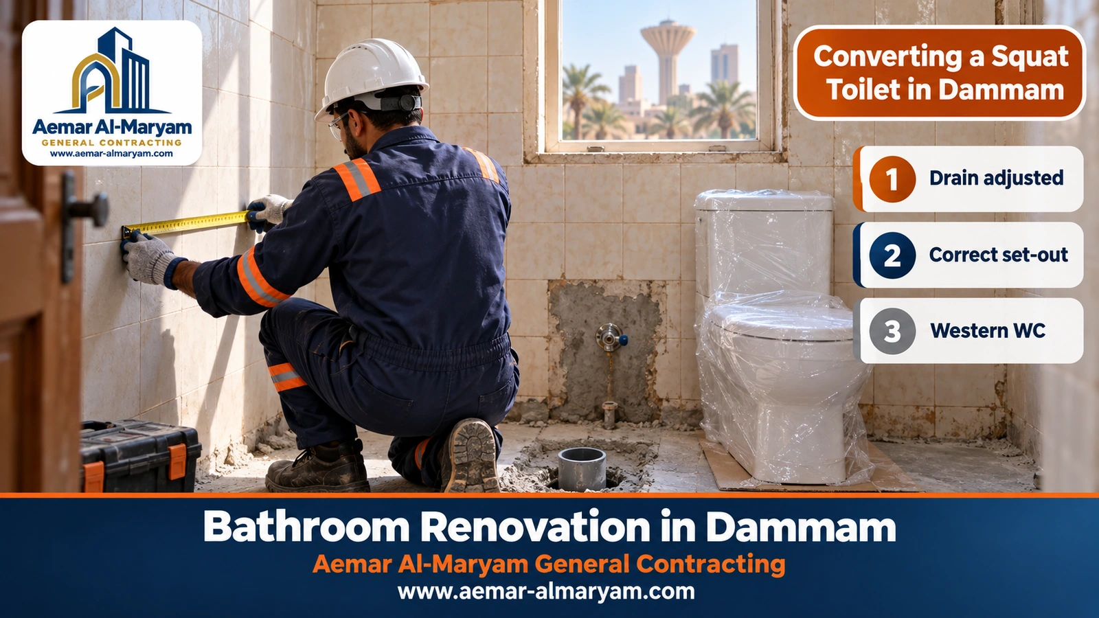 Converting a Squat Toilet in Dammam