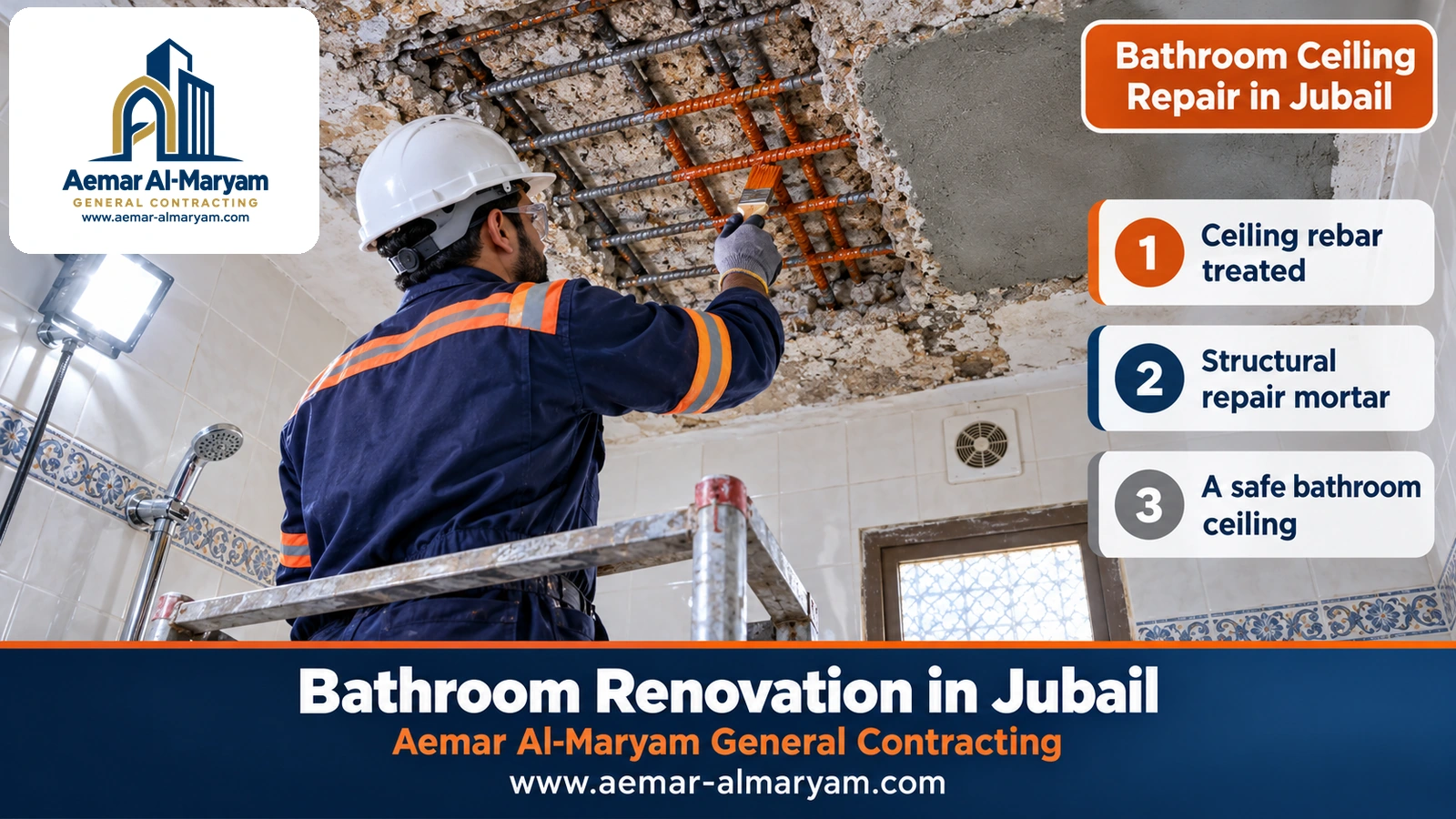 Bathroom Ceiling Repair in Jubail