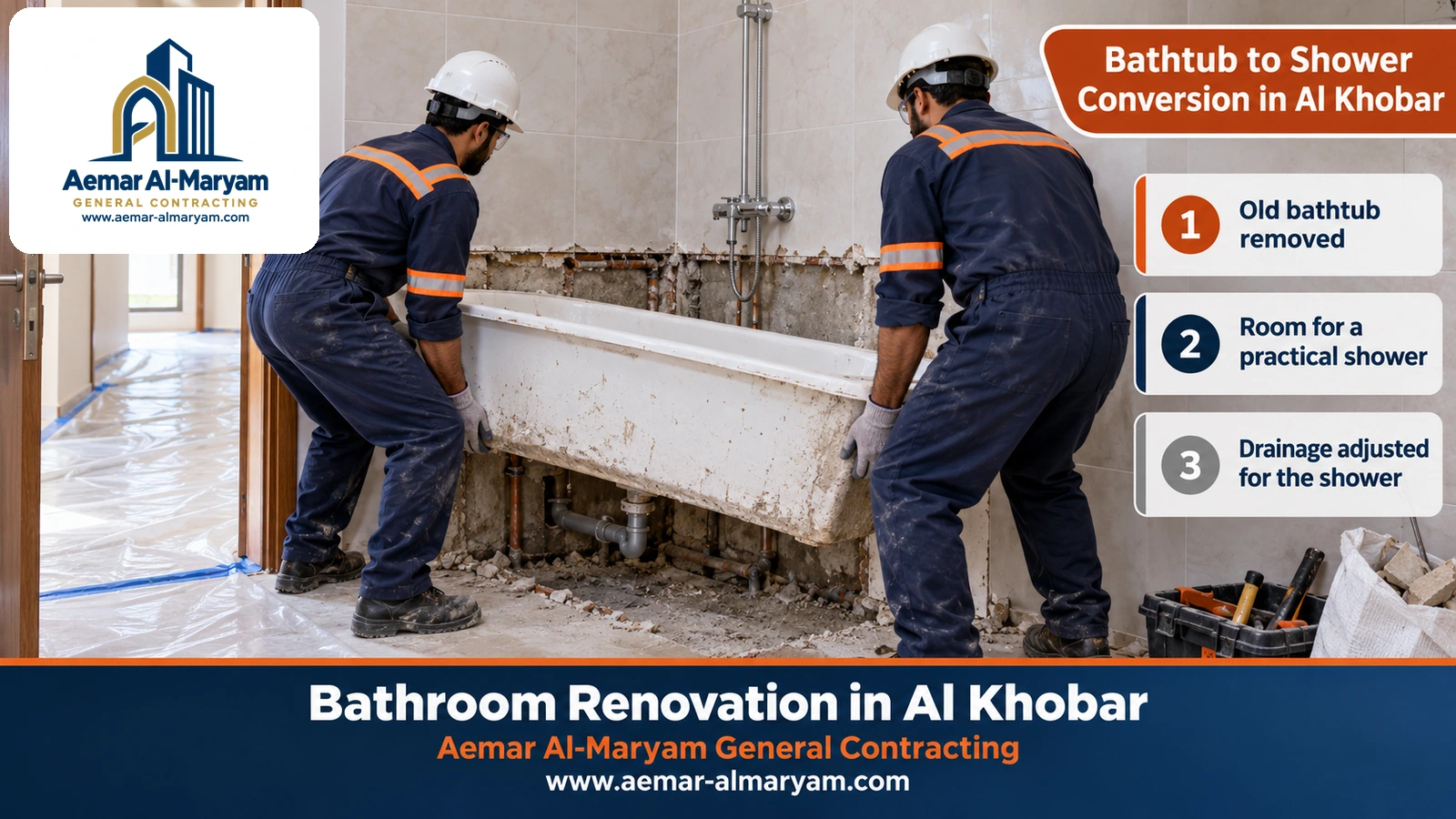 Bathtub to Shower Conversion in Al Khobar
