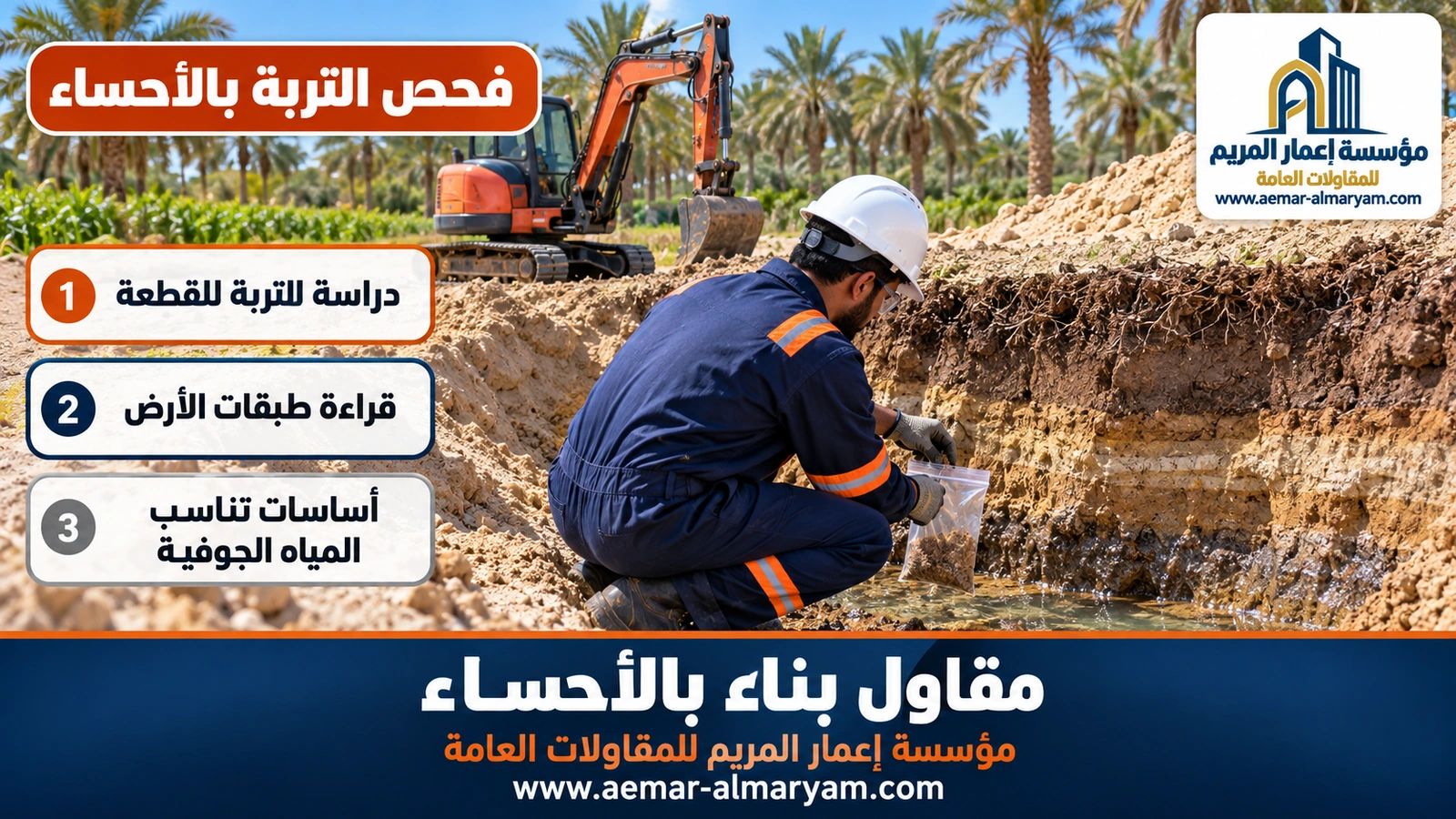 فحص التربة بالأحساء