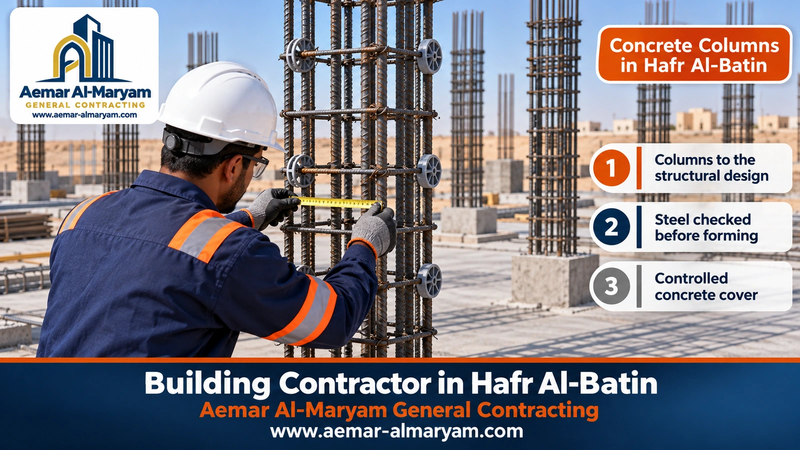 Concrete Columns in Hafr Al-Batin