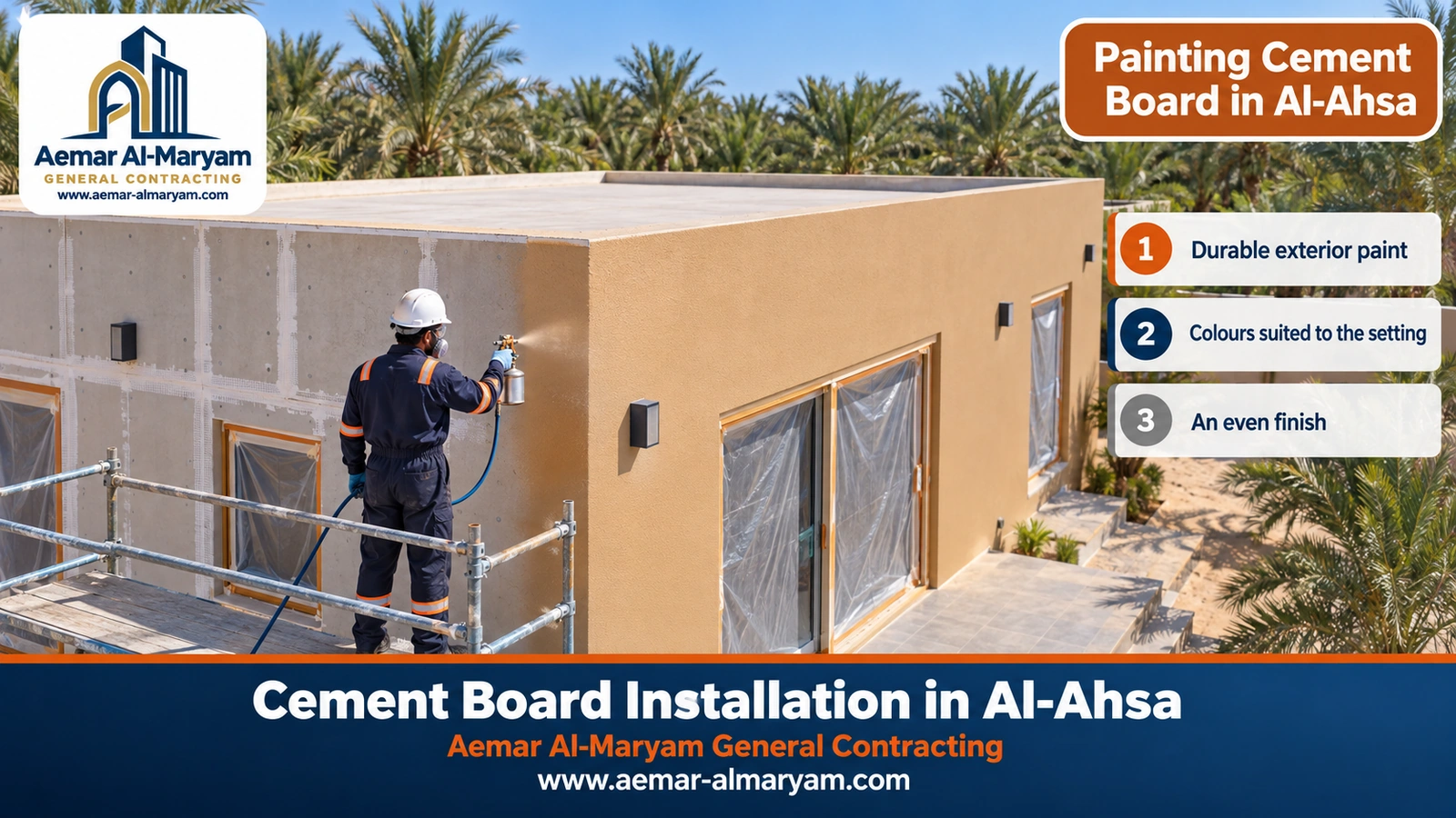Painting Cement Board in Al-Ahsa
