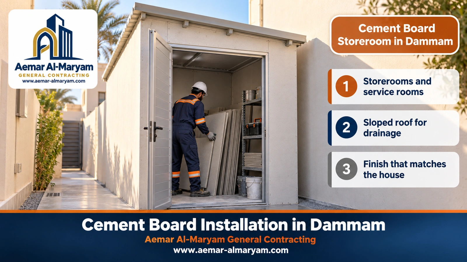 Cement Board Storeroom in Dammam