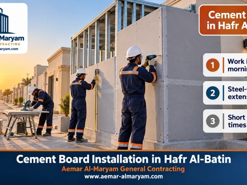 Cement Board Installation in Hafr Al-Batin