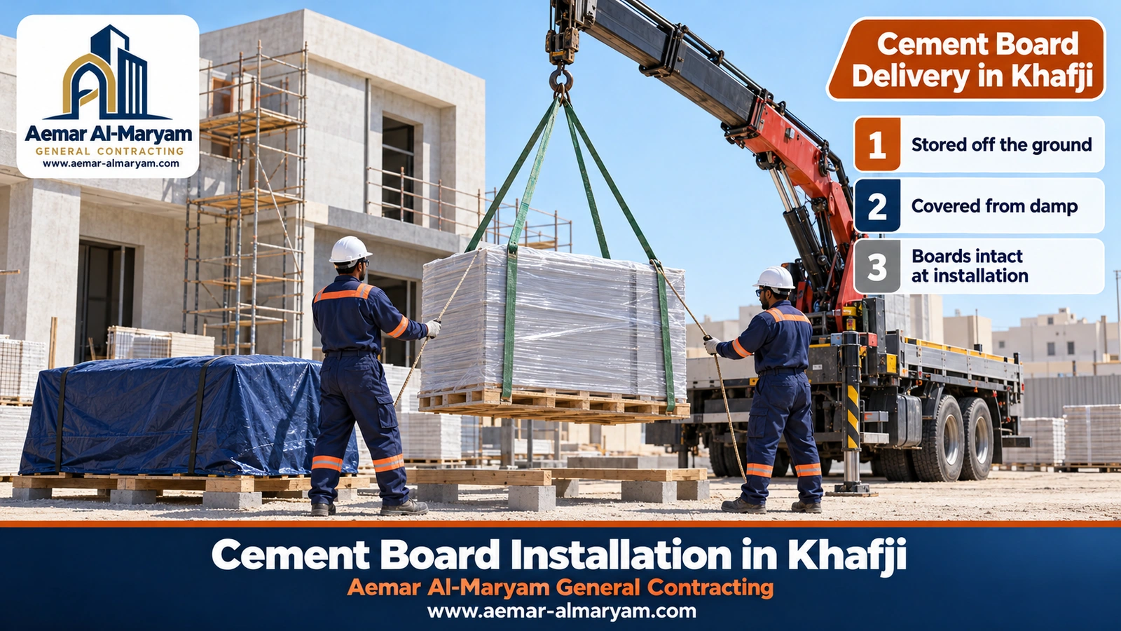 Cement Board Delivery in Khafji