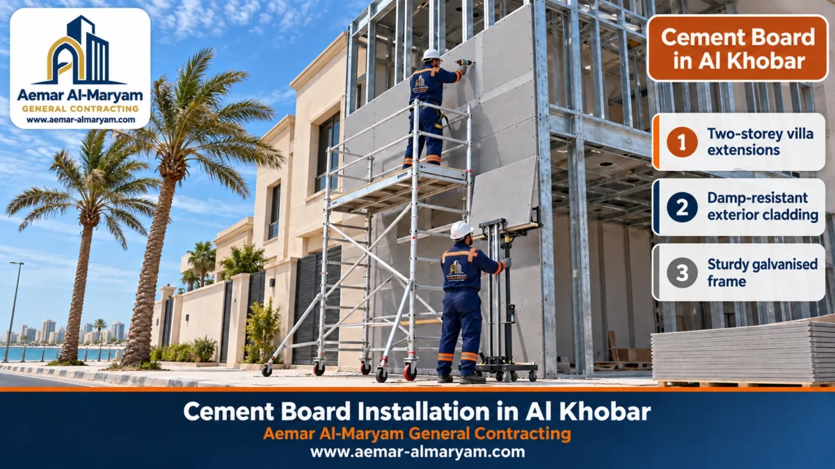 Cement Board Installation in Al Khobar