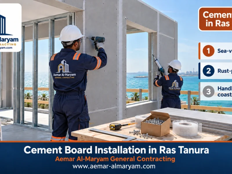 Cement Board Installation in Ras Tanura
