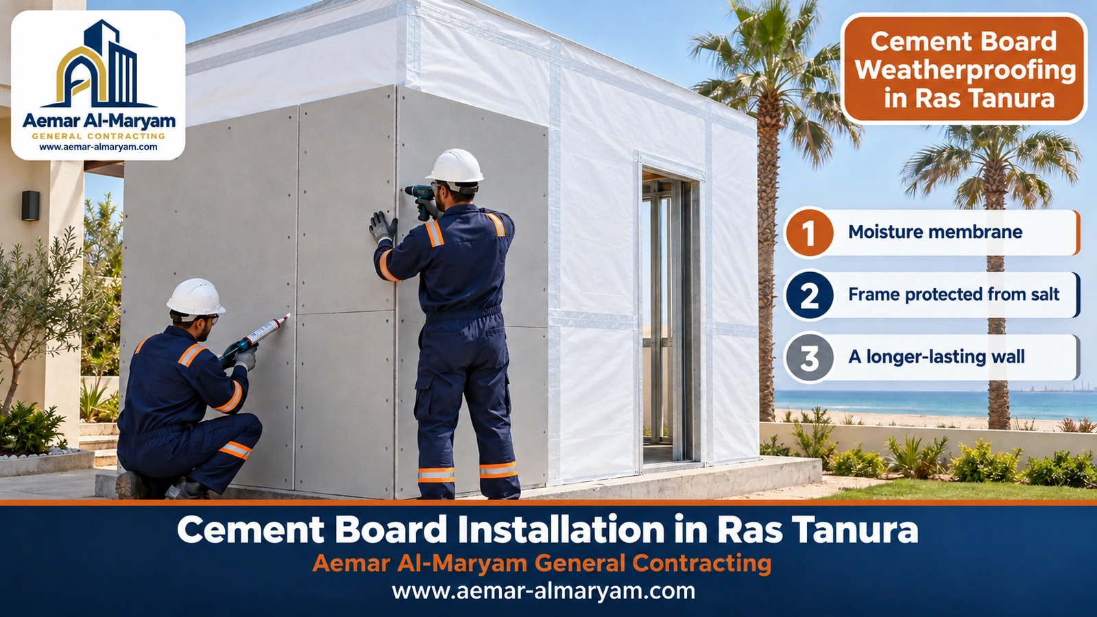 Cement Board Weatherproofing in Ras Tanura