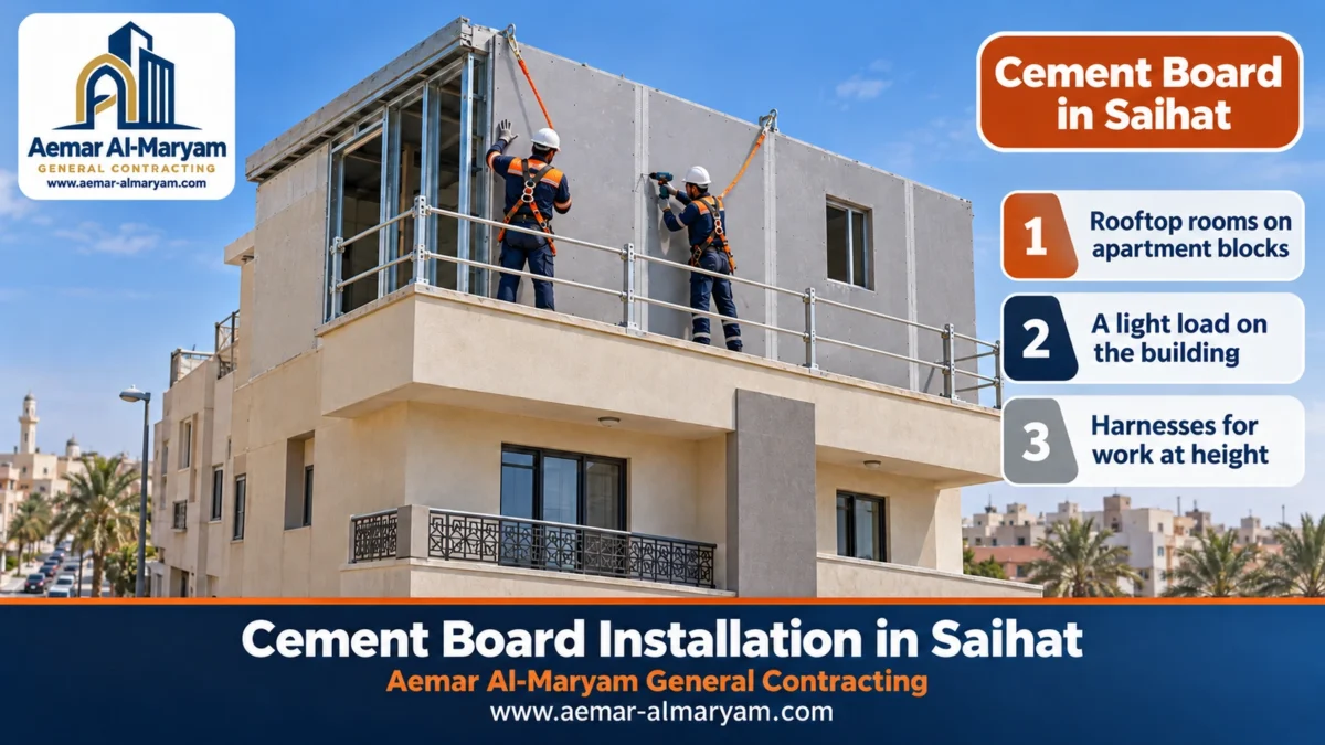 Cement Board Installation in Saihat