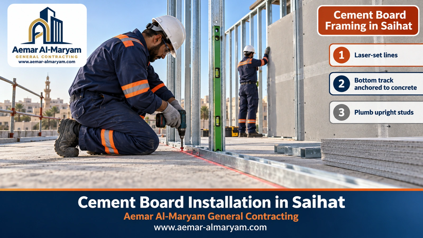Cement Board Framing in Saihat