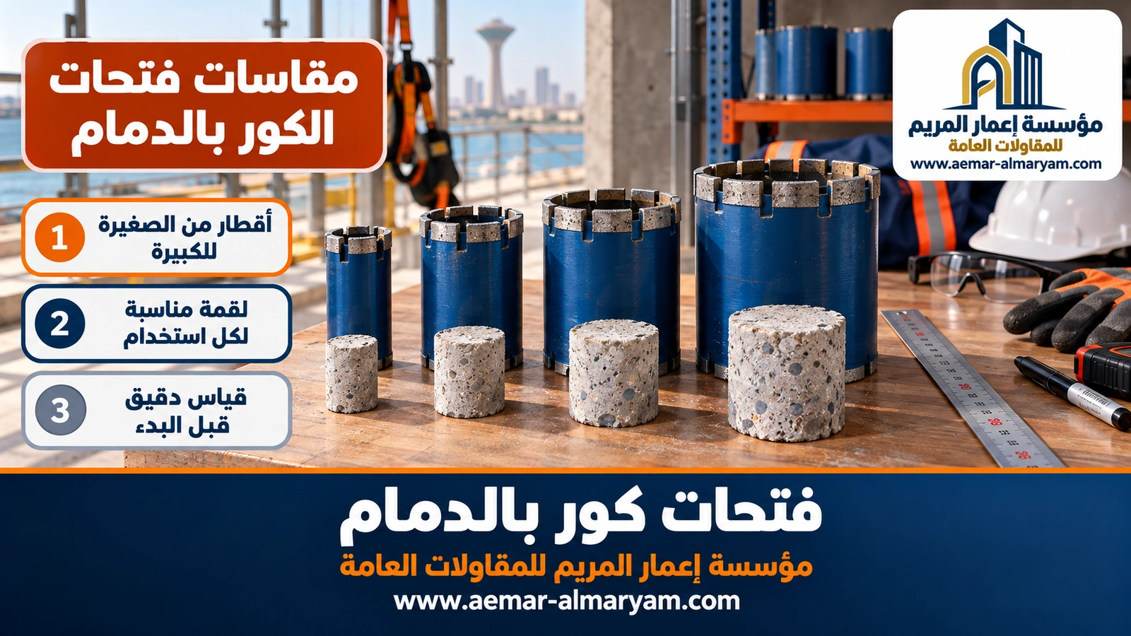 مقاسات فتحات الكور بالدمام