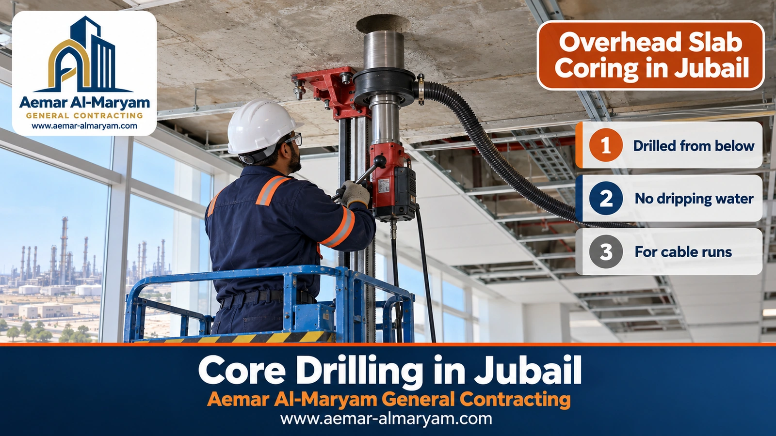 Overhead Slab Coring in Jubail