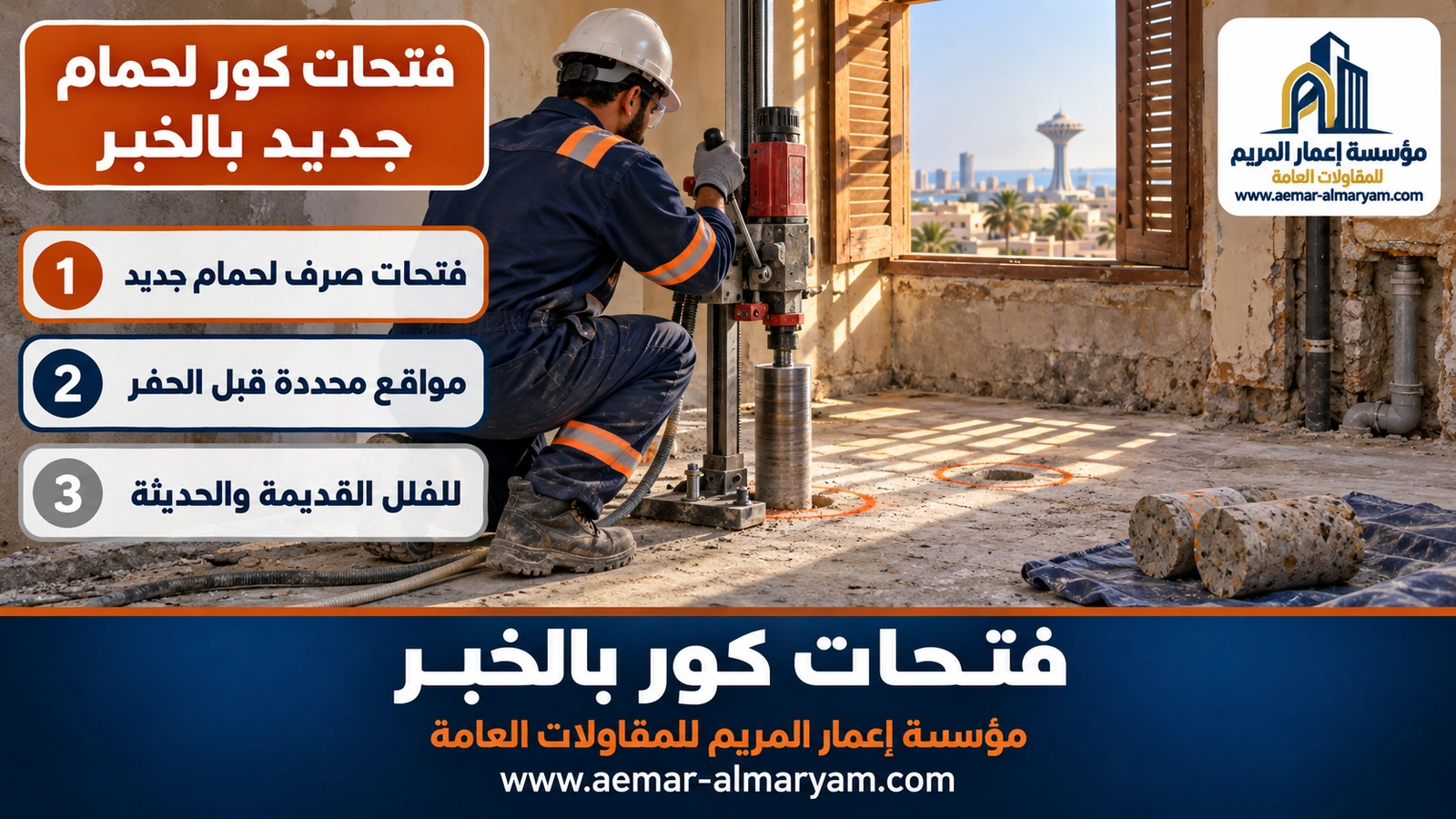 فتحات كور لحمام جديد بالخبر