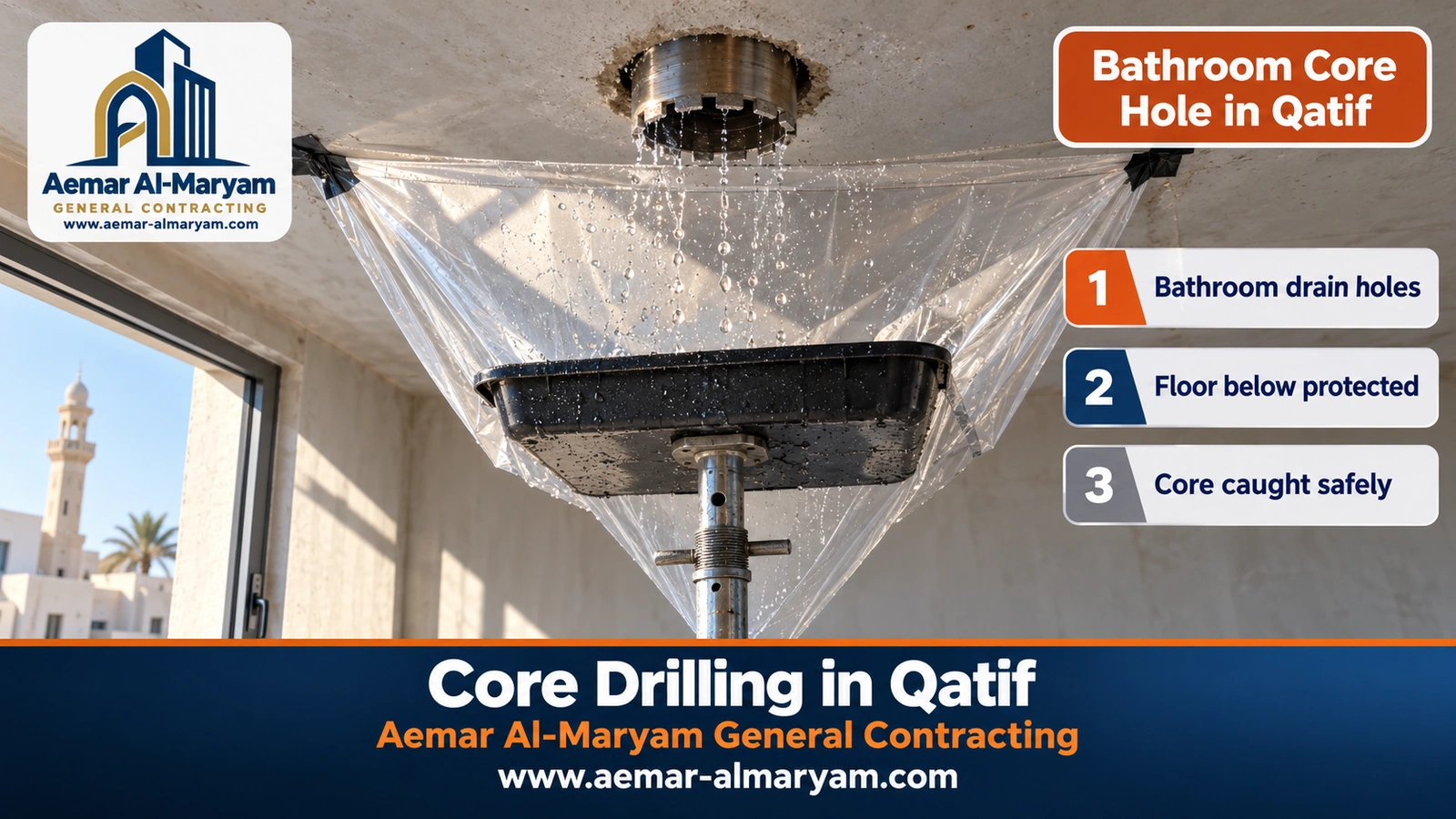 Bathroom Core Hole in Qatif