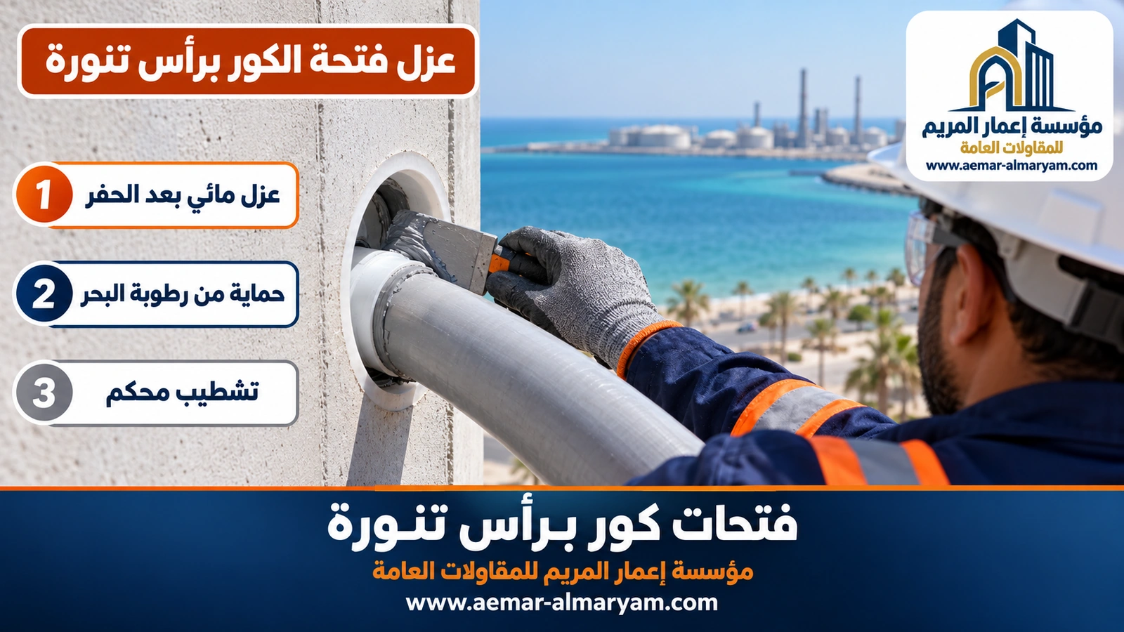 عزل فتحة الكور برأس تنورة