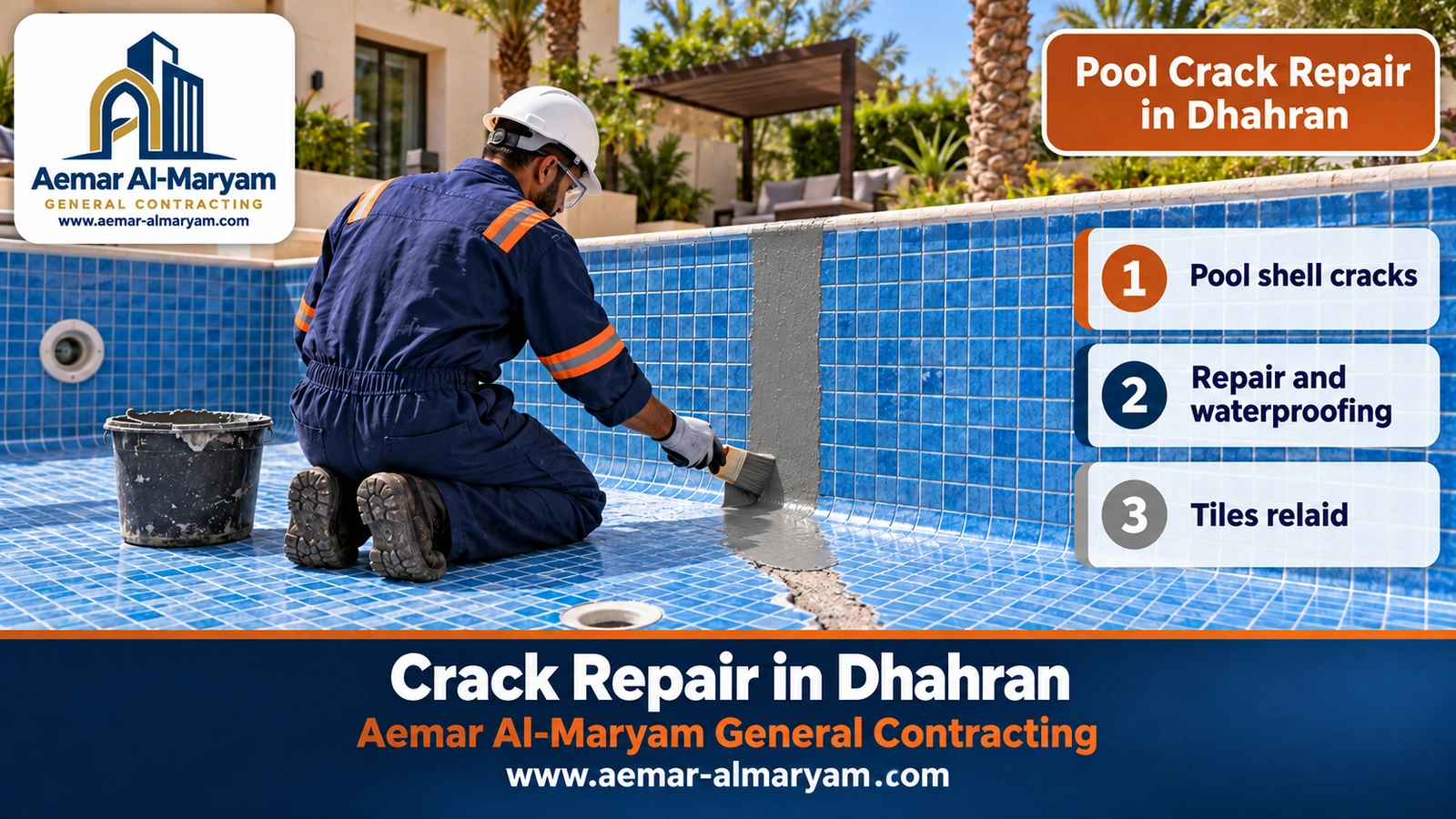 Pool Crack Repair in Dhahran