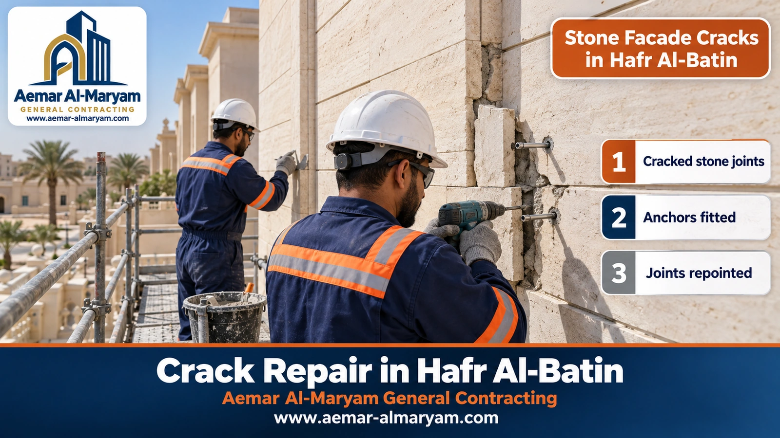 Stone Facade Cracks in Hafr Al-Batin