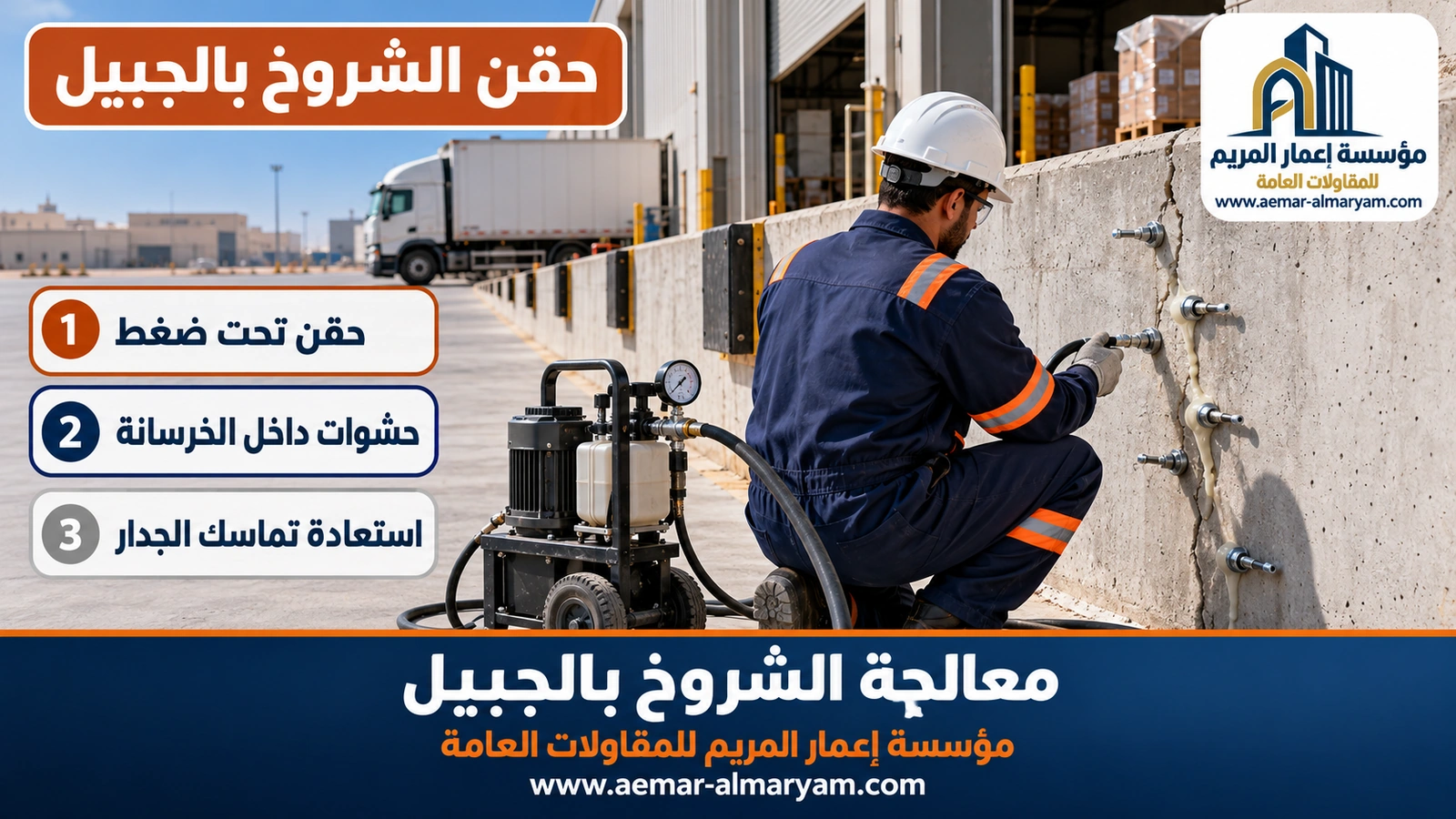 حقن الشروخ بالجبيل