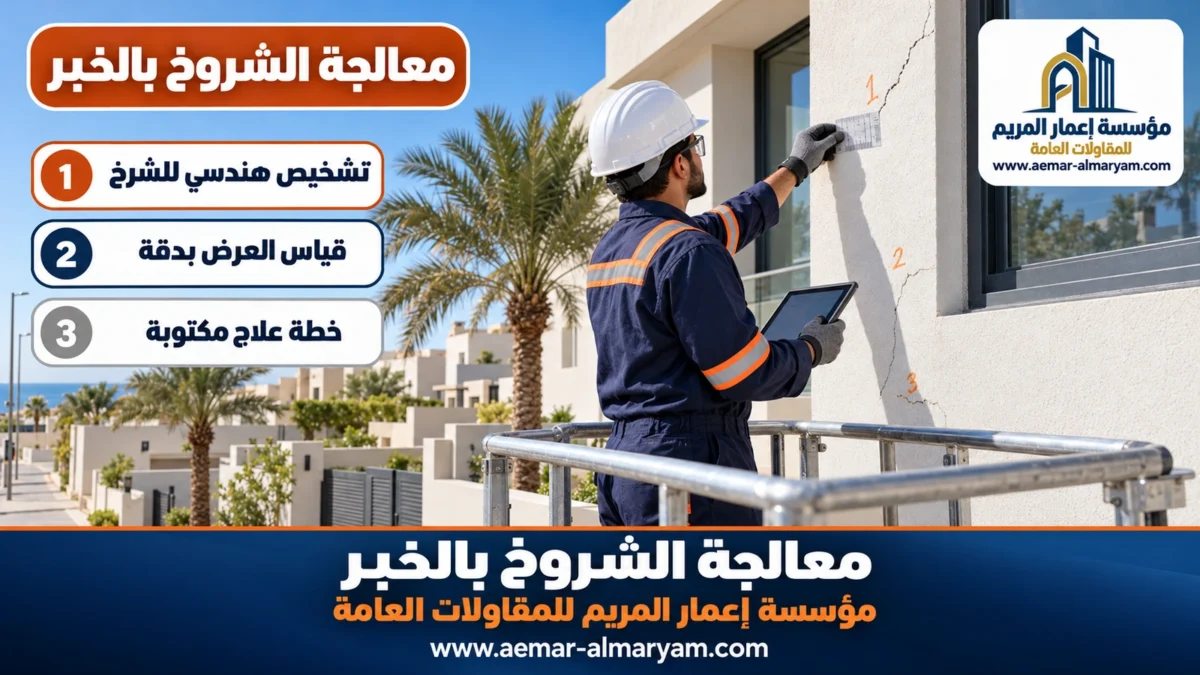 معالجة الشروخ بالخبر