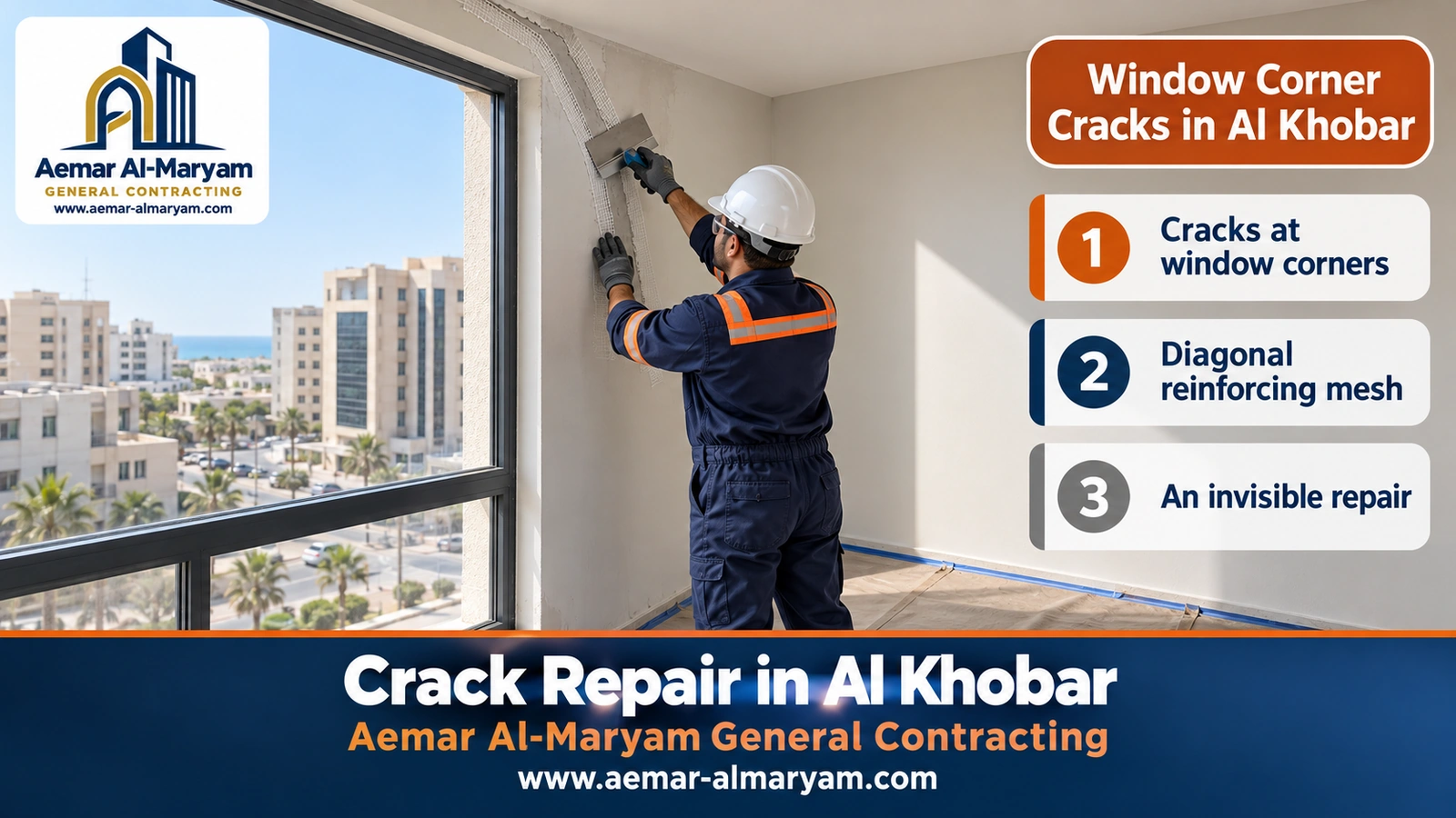 Window Corner Cracks in Al Khobar
