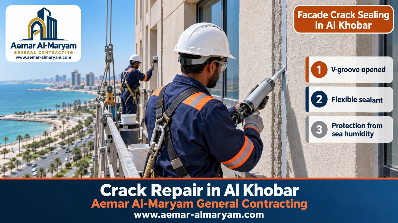 Facade Crack Sealing in Al Khobar