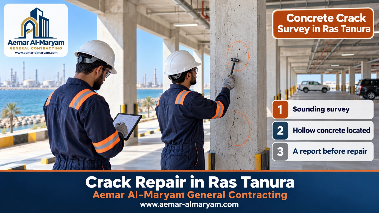 Concrete Crack Survey in Ras Tanura