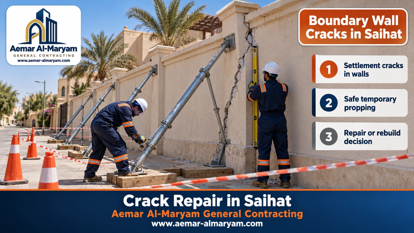 Boundary Wall Cracks in Saihat