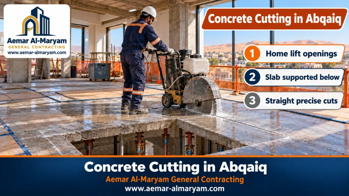 Concrete Cutting in Abqaiq