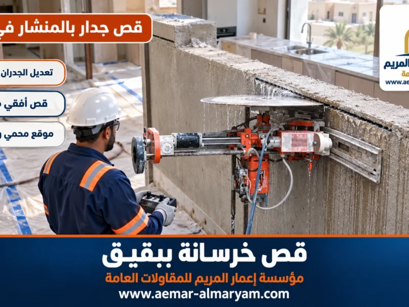 قص جدار بالمنشار في بقيق