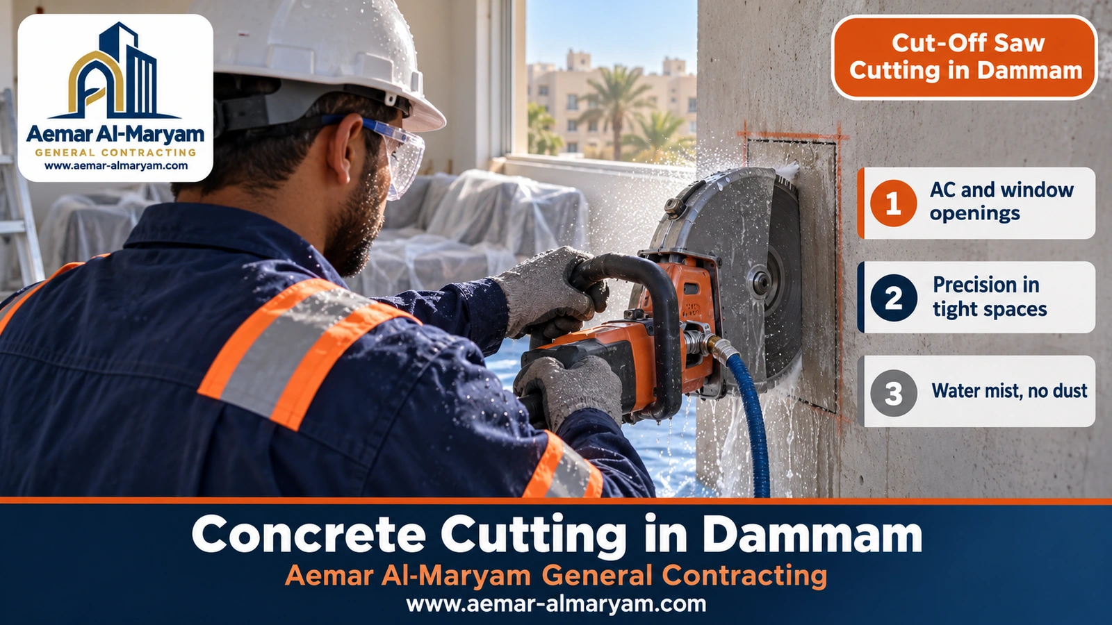 Cut-Off Saw Cutting in Dammam