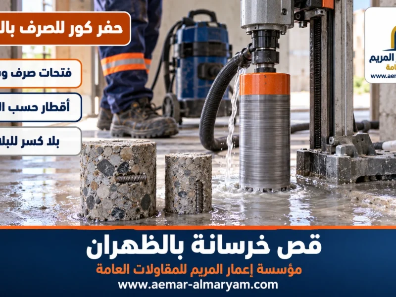 حفر كور للصرف بالظهران
