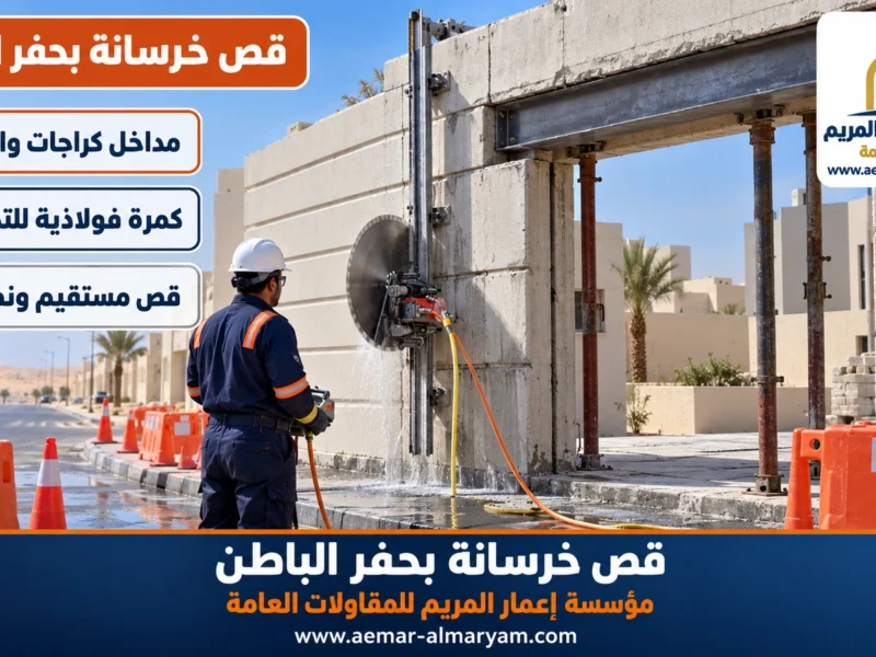 قص خرسانة بحفر الباطن
