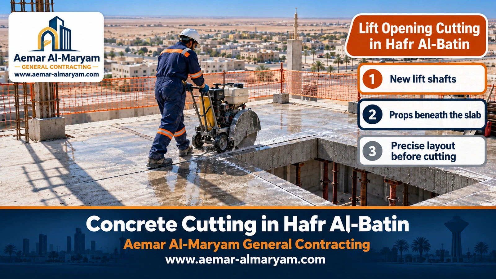 Lift Opening Cutting in Hafr Al-Batin