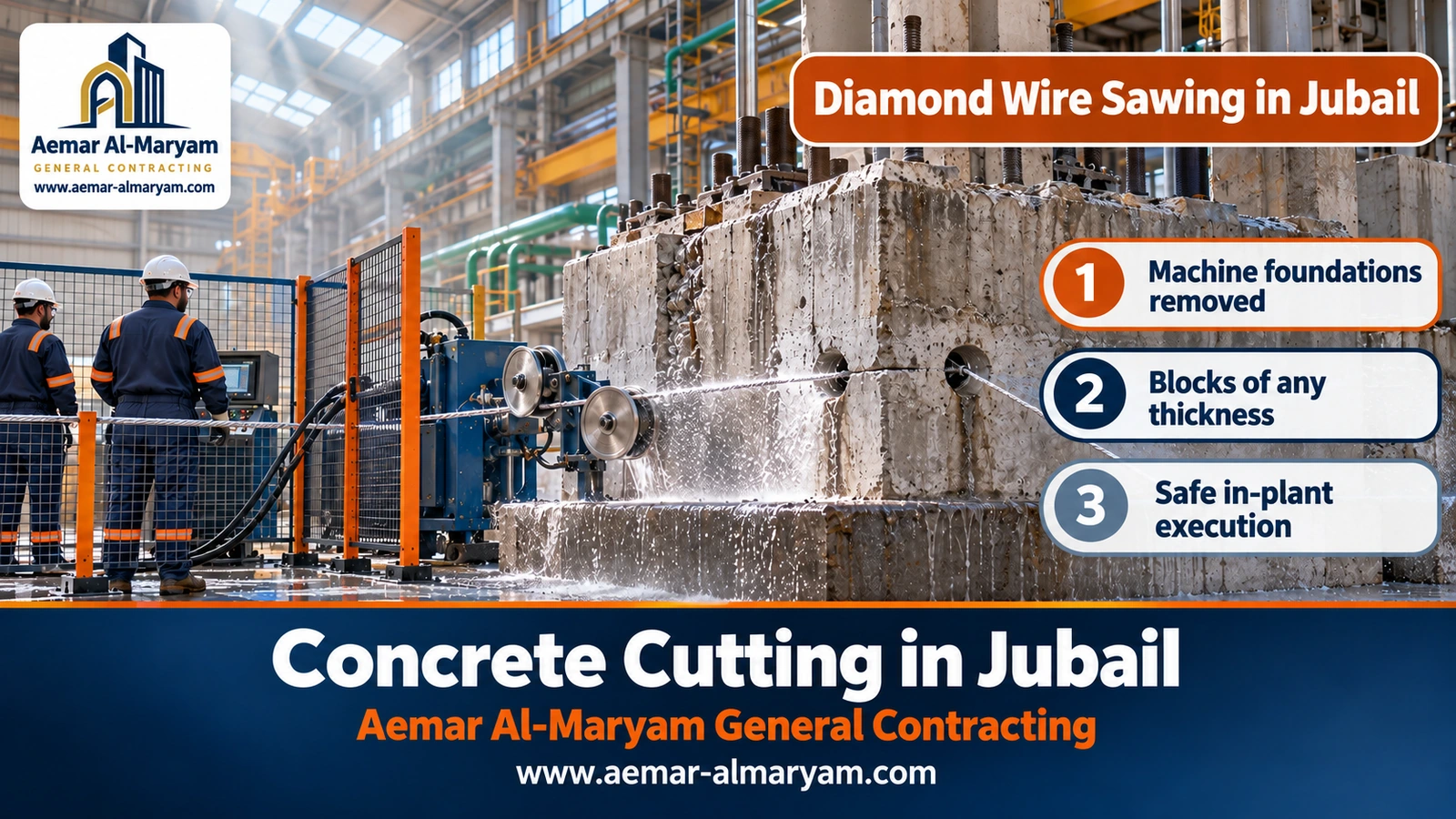 Diamond Wire Sawing in Jubail
