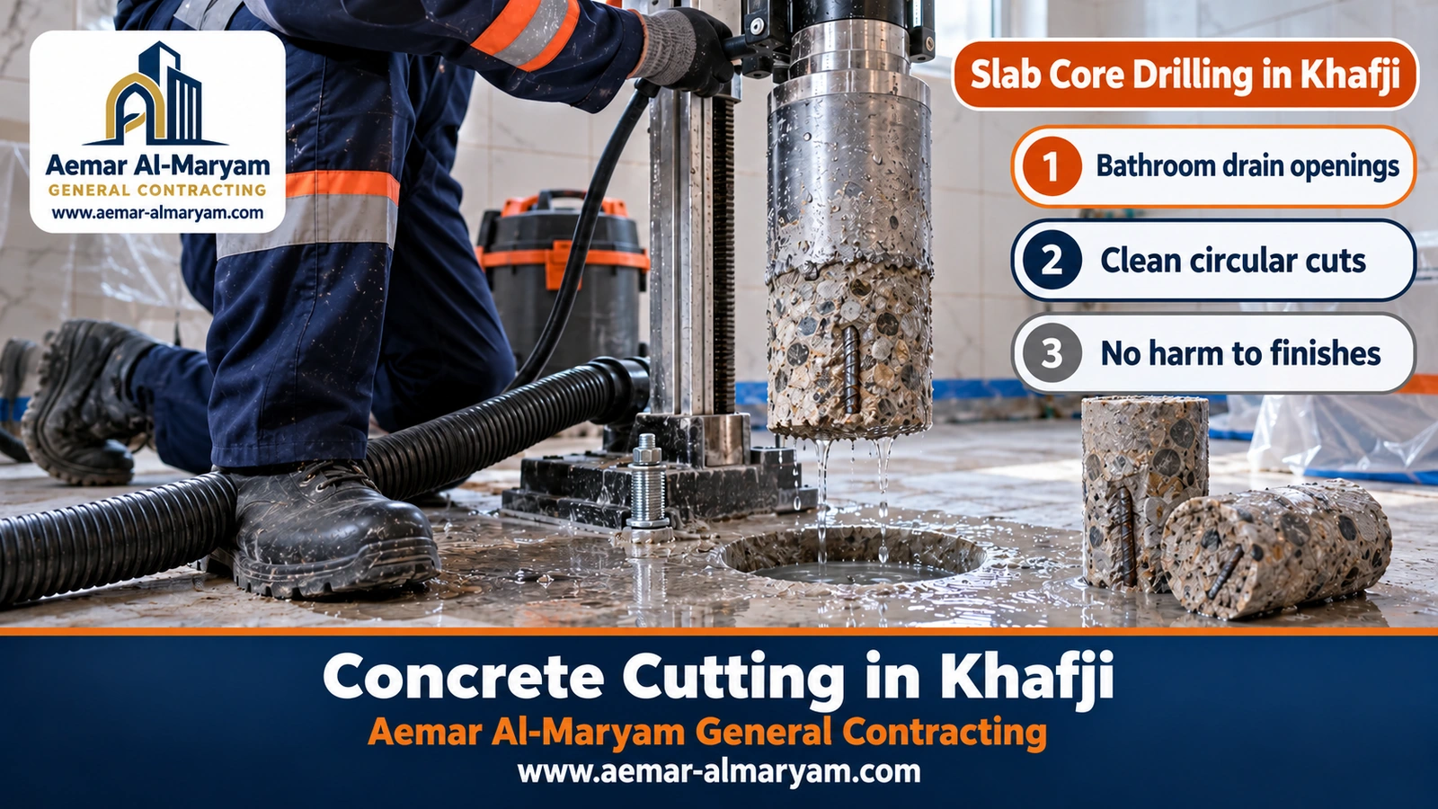 Slab Core Drilling in Khafji