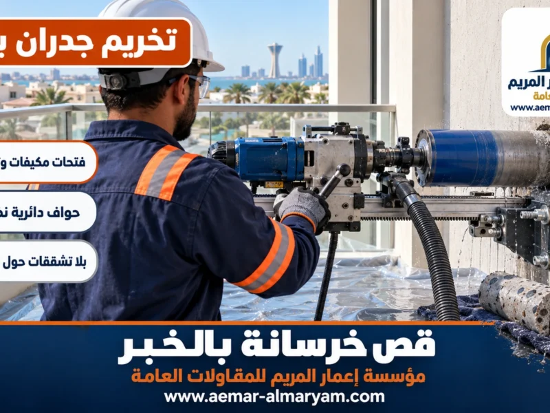 تخريم جدران بالخبر