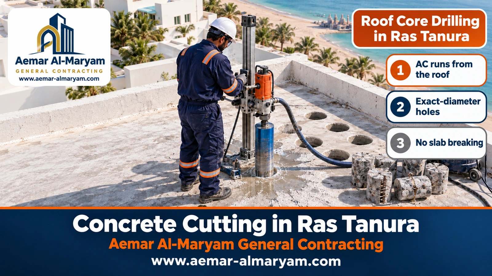 Roof Core Drilling in Ras Tanura
