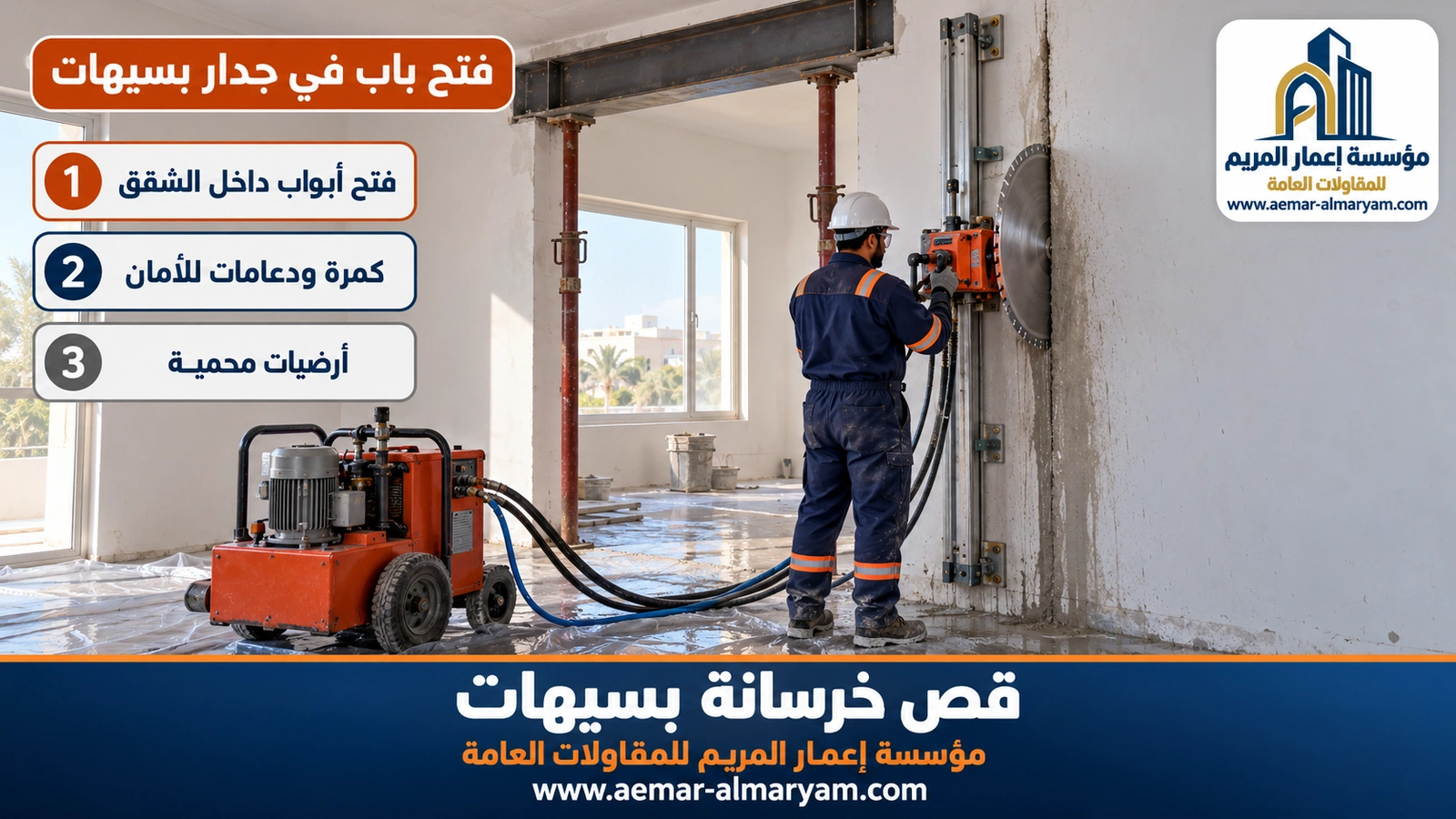 فتح باب في جدار بسيهات