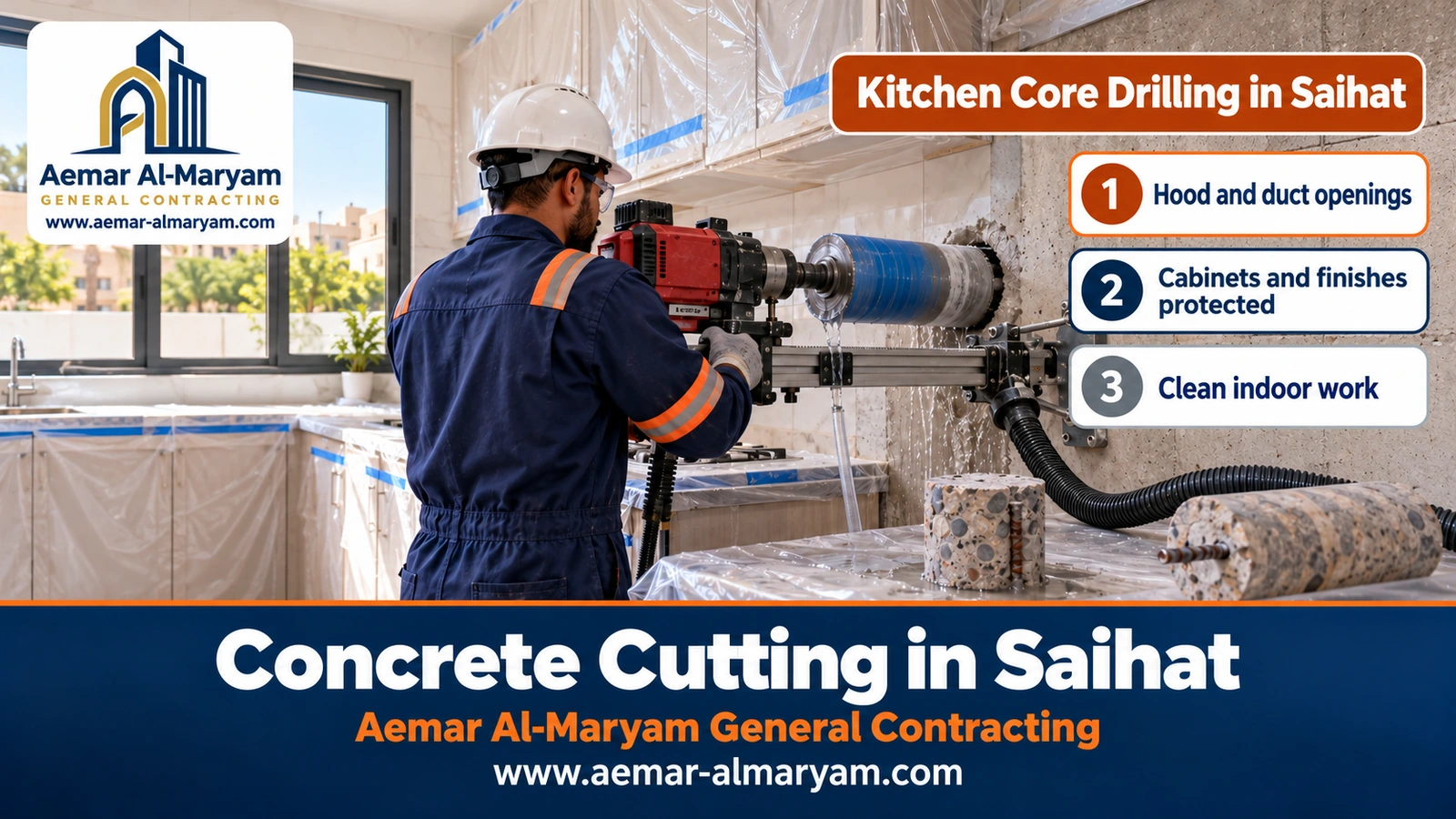 Kitchen Core Drilling in Saihat