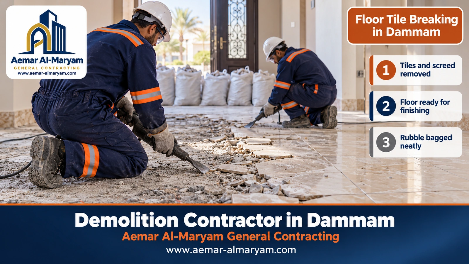 Floor Tile Breaking in Dammam