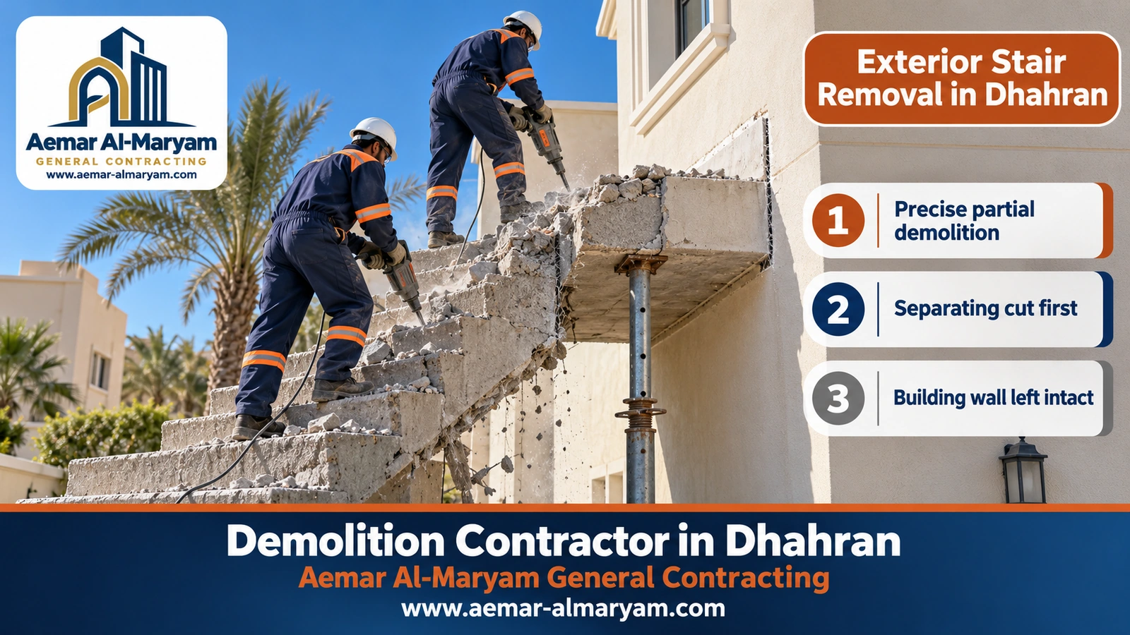 Exterior Stair Removal in Dhahran