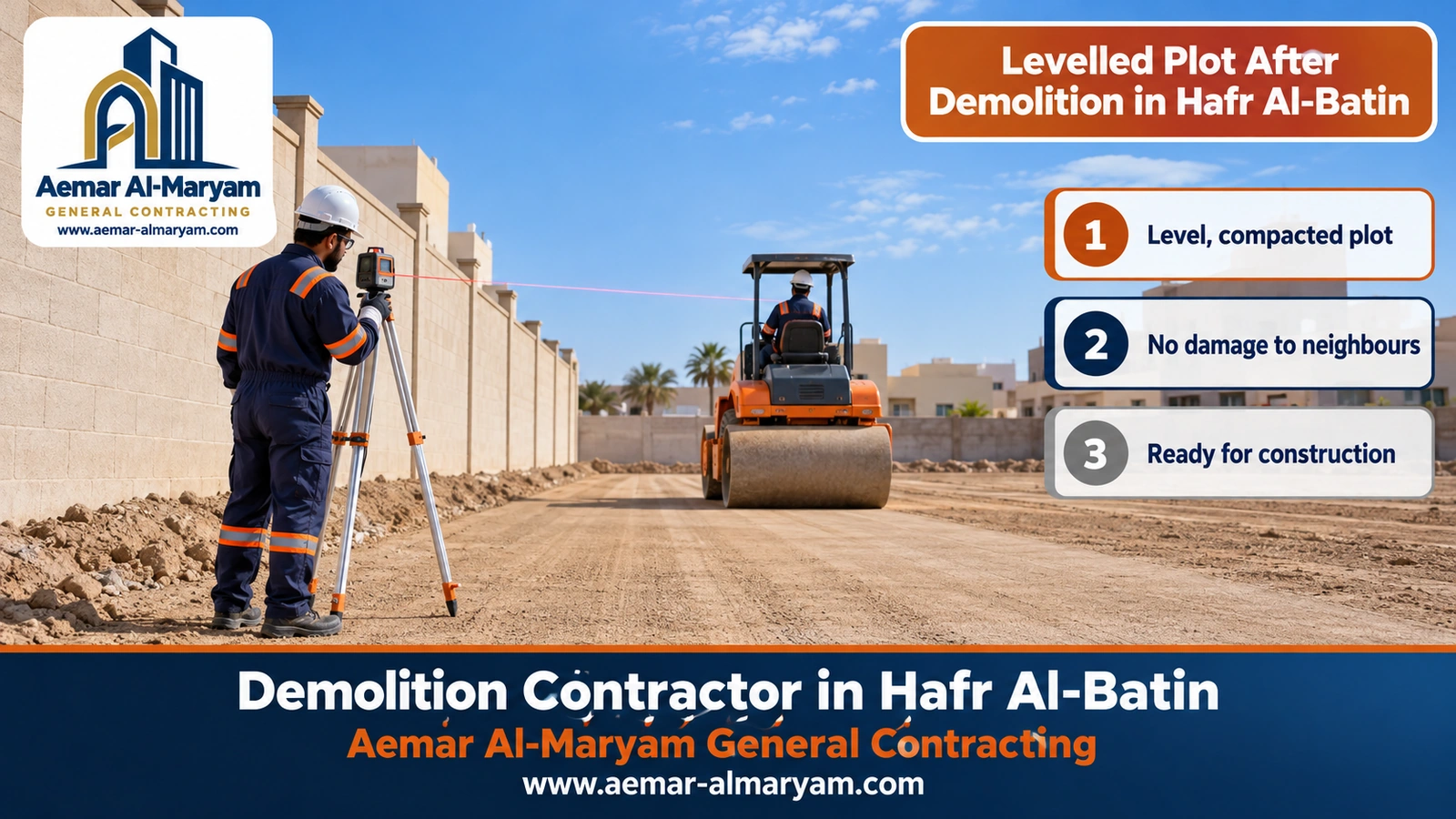 Levelled Plot After Demolition in Hafr Al-Batin