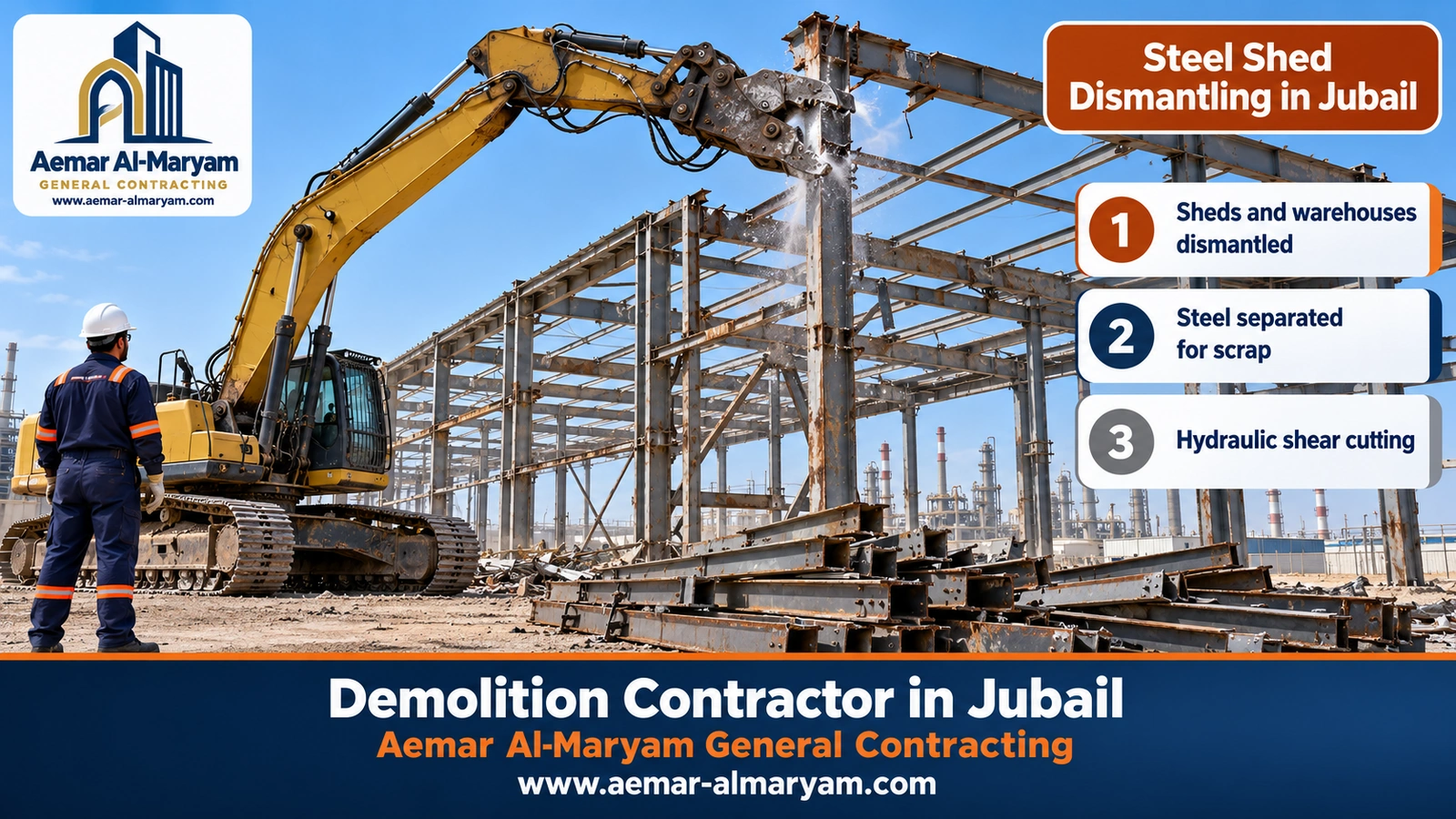 Steel Shed Dismantling in Jubail