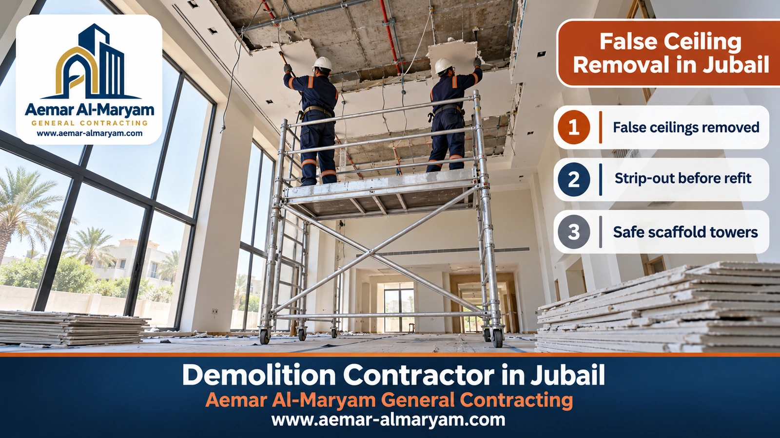 False Ceiling Removal in Jubail